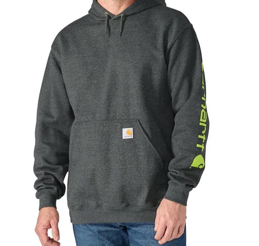 Carhartt Men's K288 Carbon Heather Midweight Logo Sweatshirt Size Small